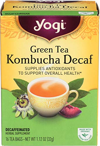 Yogi Tea, Tea Green Kombucha Decaf, 16 Count