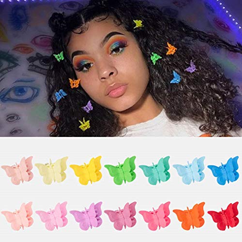 Presilhas de cabelo em forma de borboleta, 50 peças de cores sortidas, mini presilhas de cabelo, ace