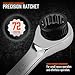 HORUSDY 26-Piece Ratcheting Wrench Set | Metric and SAE | Ratchet Combination Wrenches Set with Organizer | 72-Tooth | Chrome Vanadium Steel | 6-19 mm & 1/4” to 3/4“ (13-Piece Metric&SAE)