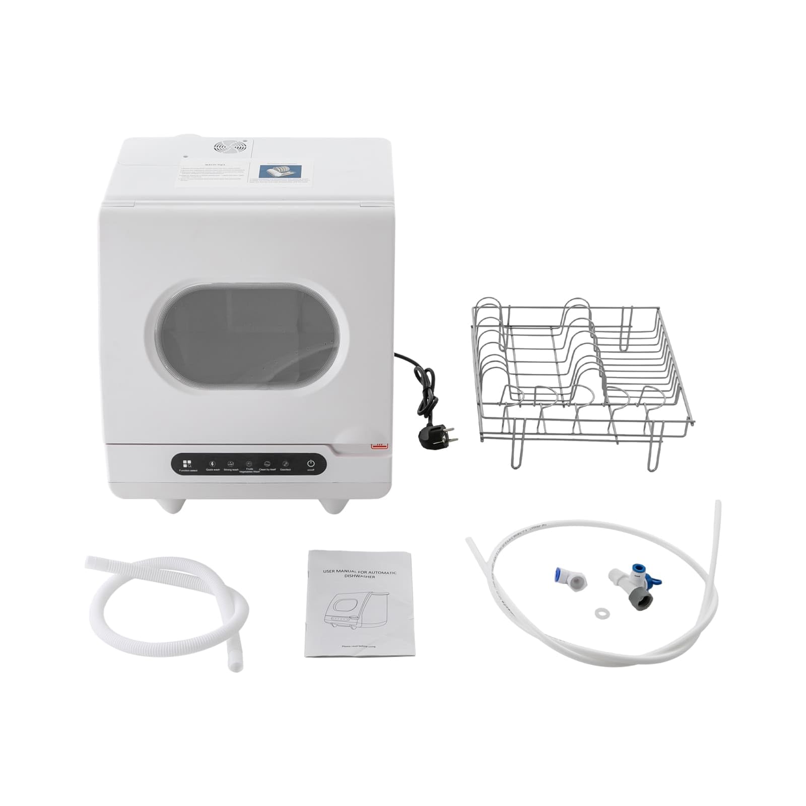 Mini Lave-vaisselle de Table XWJ-01, 5 Programmes, Nettoyage 360°