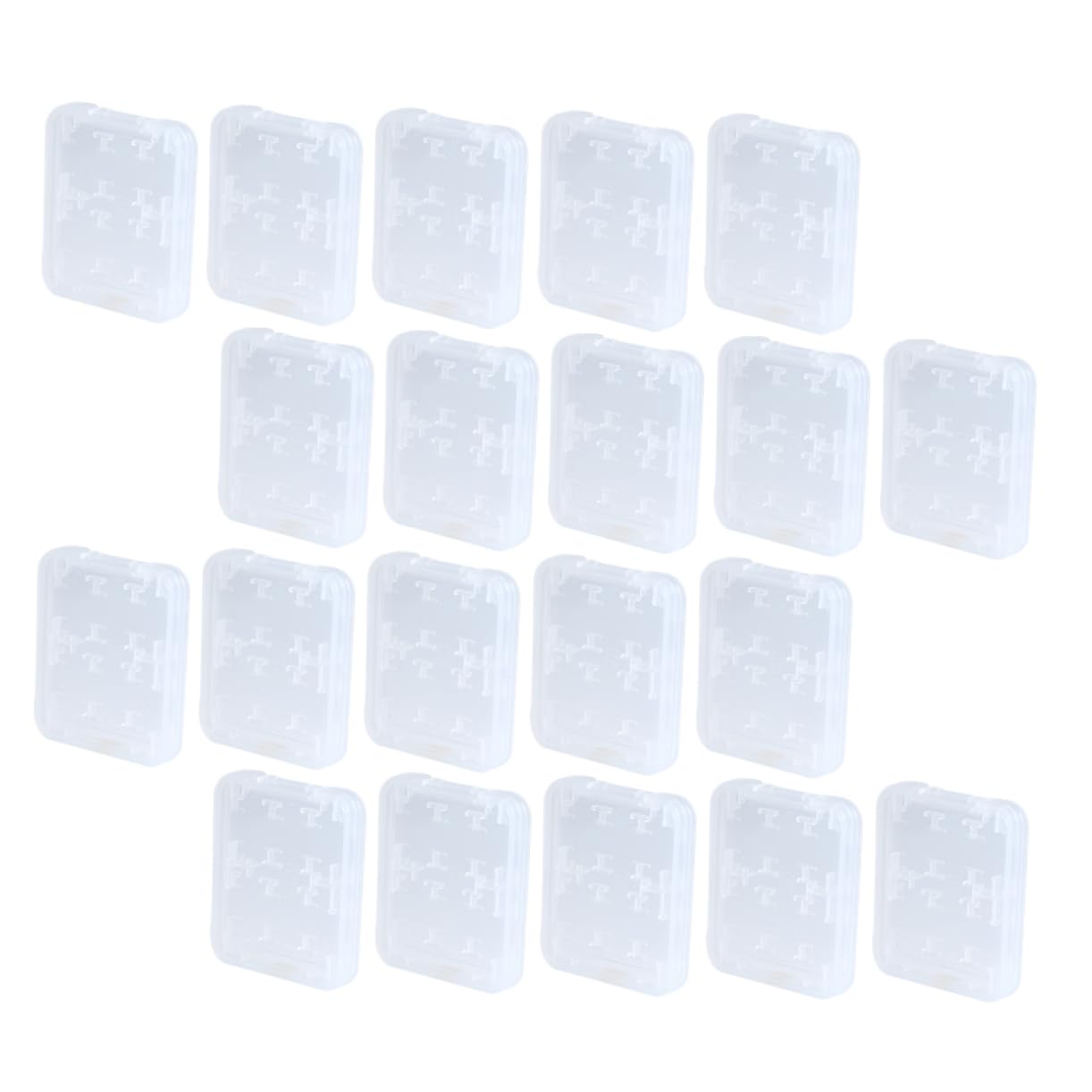 Balacoo 20pcs Micro Card Holder Storage Case Sturdy Plastic Card Organizer Box