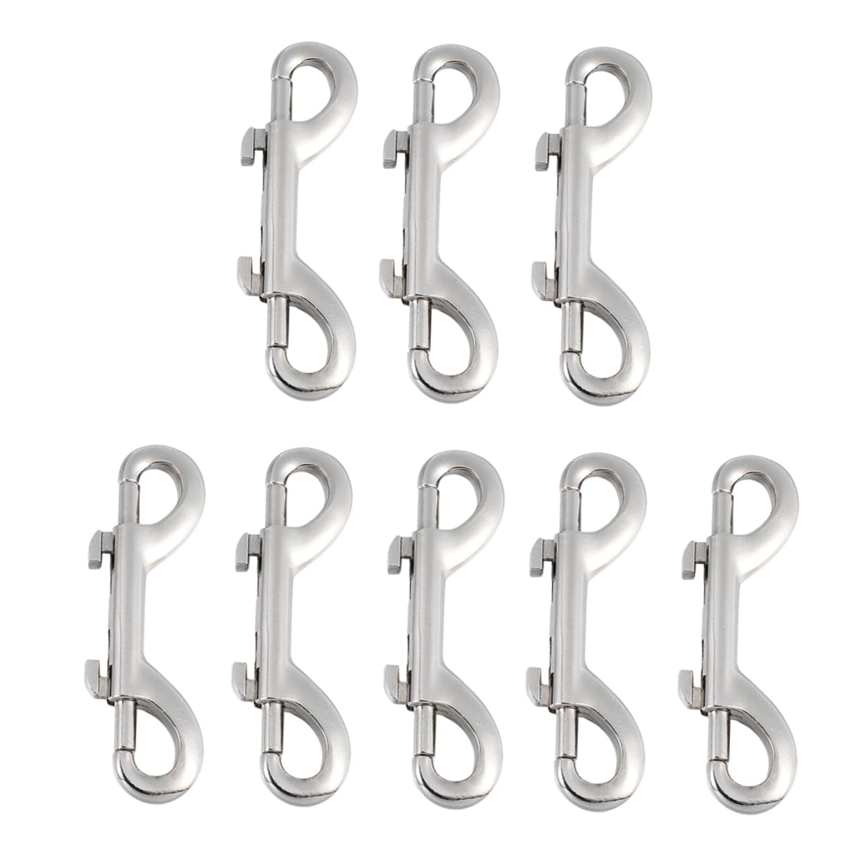 KICHOUSE 8pcs Double End Hook Clips Heavy Duty Swivel Snap Hooks Trigger Snap Carabiner for Versatile Use