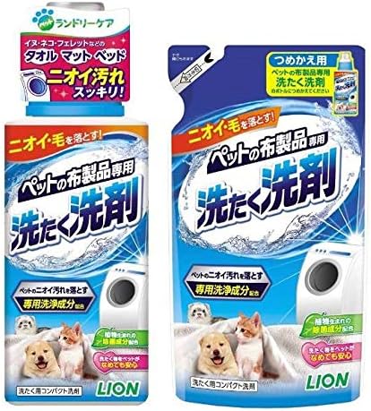 ライオン ペットの布製品専用 洗たく洗剤 400g 詰め替え用 3gセット