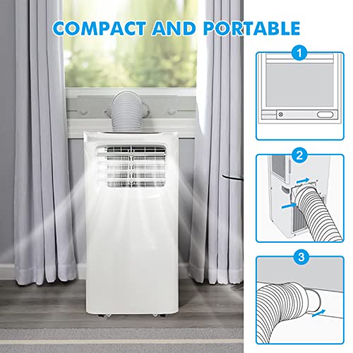 Global Air Portable Air Conditioner 10,000 Btu, Powerful Home Ac Unit With Built-In Dehumidifier & Fan Mode, Quiet Operation, Includes Remote Control & Window Mount Kit, For Rooms Up To 300 Sq.ft #TOP6