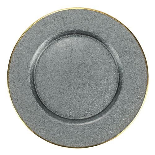 Plato de Servicio de Vidrio Metálico VIETRI miniatura 1
