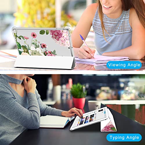 Goodon Ipad 9Th Generation Case 2021/Ipad 8Th Generation 2020/Ipad 7Th Generation 2019 Case With Pencil Holder,Trifold Cover Smart Auto Wake Sleep,Protective Tablet Case 10.2 Inch,Blooming Florals #TOP3