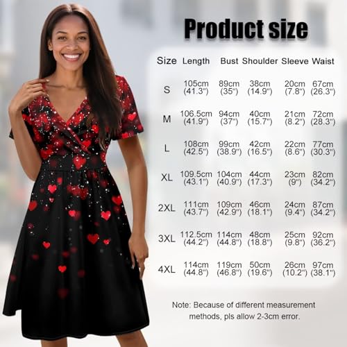 Image of Women's Summer Formal Dresses Short Sleeve Wrap V Neck Dresses Bridesmaid Wedding Guest Dress with Pockets