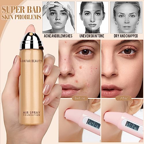 Lokfar LF1108-04 Airbrush Foundation Spray, Silky Mist Foundation Spray Makeup Set thumb #7