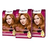 Palette Intensive Creme Color 9-7 Rubio Cobrizo, tinte de pelo permanente con aceite de macadamia y almendras, cubre el 100% de las canas y raíces, para un color radiante, Pack 3