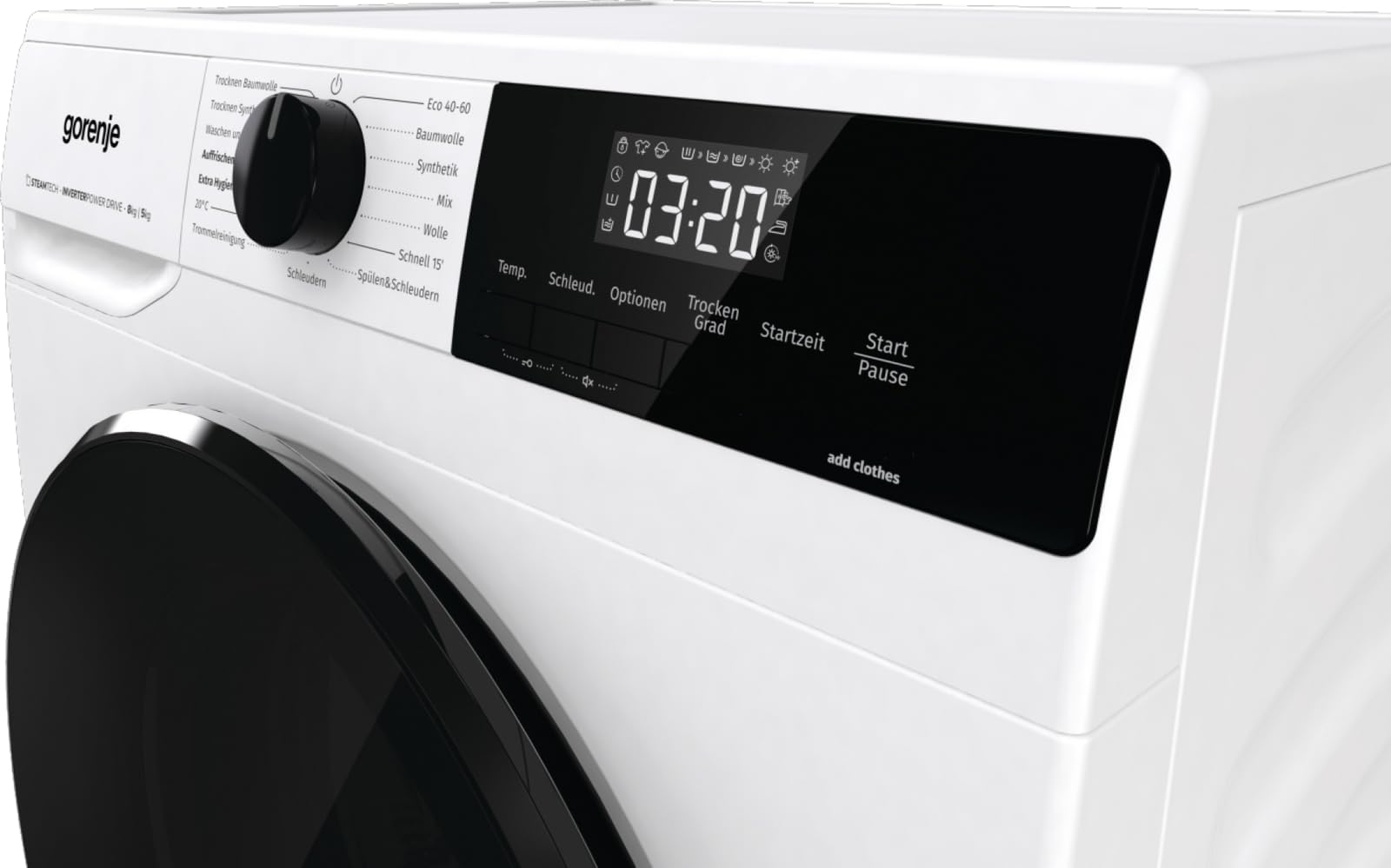 Gorenje WD2A854ADPS/DE Waschtrockner Weiß/Schwarz