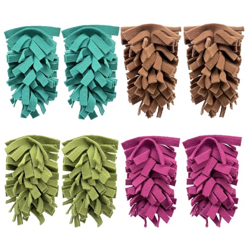 8 Pack 6 Layer Fleece Duster Refills for Swiffer Hand Duster, Zero Waste, 360-degree Cleaning?Reusable and Washable Replacement Dusters for Cleaning Ceiling Fan Hardwoods and Furniture(Dark Color)
