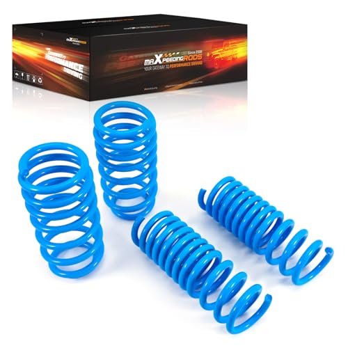 maXpeedingrods Lowering Springs for Dodge Charger RWD 2011-2023, for Chrysler 300 RWD 2011-2023, SAE 9254 High Tensile Coil Spring (Lowering Fornt 1.8' Rear 2.0'), Blue