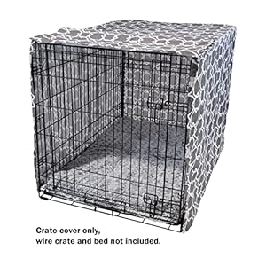   Dog-Crate-Cover-42-Inch-Pet-Kennel-Cover-Fits-Most-Standard-1-to-3-Door-Wire-Dog-Crates-Liquid-Repel-Wrinkle-Less-Machine-Wash-Dry-Stylish-Fabric-Pattern-for-Home-Decor