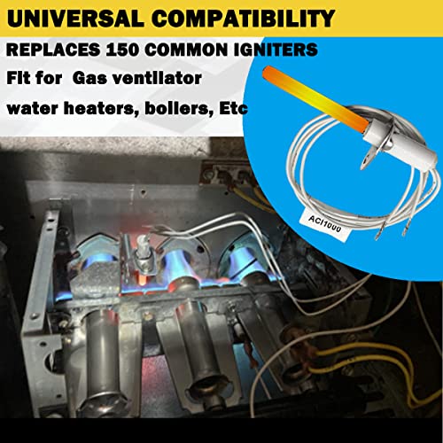 H150 Universal Ignitor(OEM),Silicon Nitride Hot Rod Ignitor Replacing 150 Common Ignitors for Almost 90% of Applications,for Gas-Fired Forced-Air Furnaces, Water Heaters and Boilers.10 Year Warranty