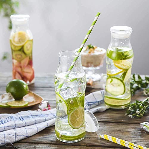 Image of GL Creation Premium Biodegradable Rainbow Paper Straws Eco-Friendly Assorted Colorful - Party Decoration Supplies Mad in India. (6 MM, 400)
