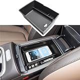 EDBETOS Center Console Organizer Tray Compatible with Hyundai Santa Fe TM 2021 2022 2023 Accessories and Santa Fe SEL 2022 2023 Interior Secondary Armrest Storage Box ABS Insert Tray, Black Trim