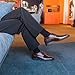 Imagen de Zapatos Oxford Hombre Zapatillas Cordones Zapatos Vestir Derby Traje Formales Brogue Boda Negocios Calzado Clásico Transpirables GPG810 Marrón 41