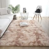 Bestome カーペット ラグマット 120x160cm 滑り止め付 洗えるラグ 抗菌 ふわっとした手触り 防音絨毯 長方形 約1.5畳 ブラウン