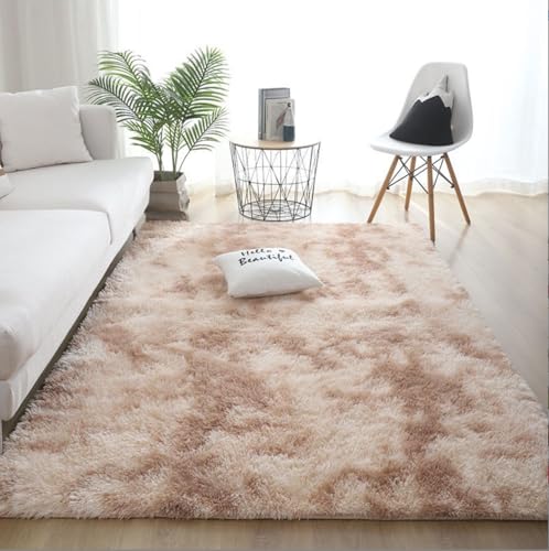 Bestome カーペット ラグマット 120x160cm 滑り止め付 洗えるラグ 抗菌 ふわっとした手触り 防音絨毯 長方形 約1.5畳 ブラウン