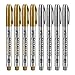 Produktbild Powcan Metallic Marker Stifte, 8 Stück Metallischen Stift Pens, Silver und Gold Farben für Kartenherstellung, DIY-Fotoalbum, Sammelalbum, Metall, Holz, Keramik, Glas(1,5mm)