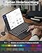 MoKo Deutsch Tastatur Kompatibel mit 13 Zoll Microsoft Surface Pro 11/ Pro 10/ Pro 9/ Pro 8/ Pro X, QWERTZ Layout Bluetooth Tastatur mit Trackpad, 7 Farben Hinterlicht, Wiederaufladbarer Akku, Grau