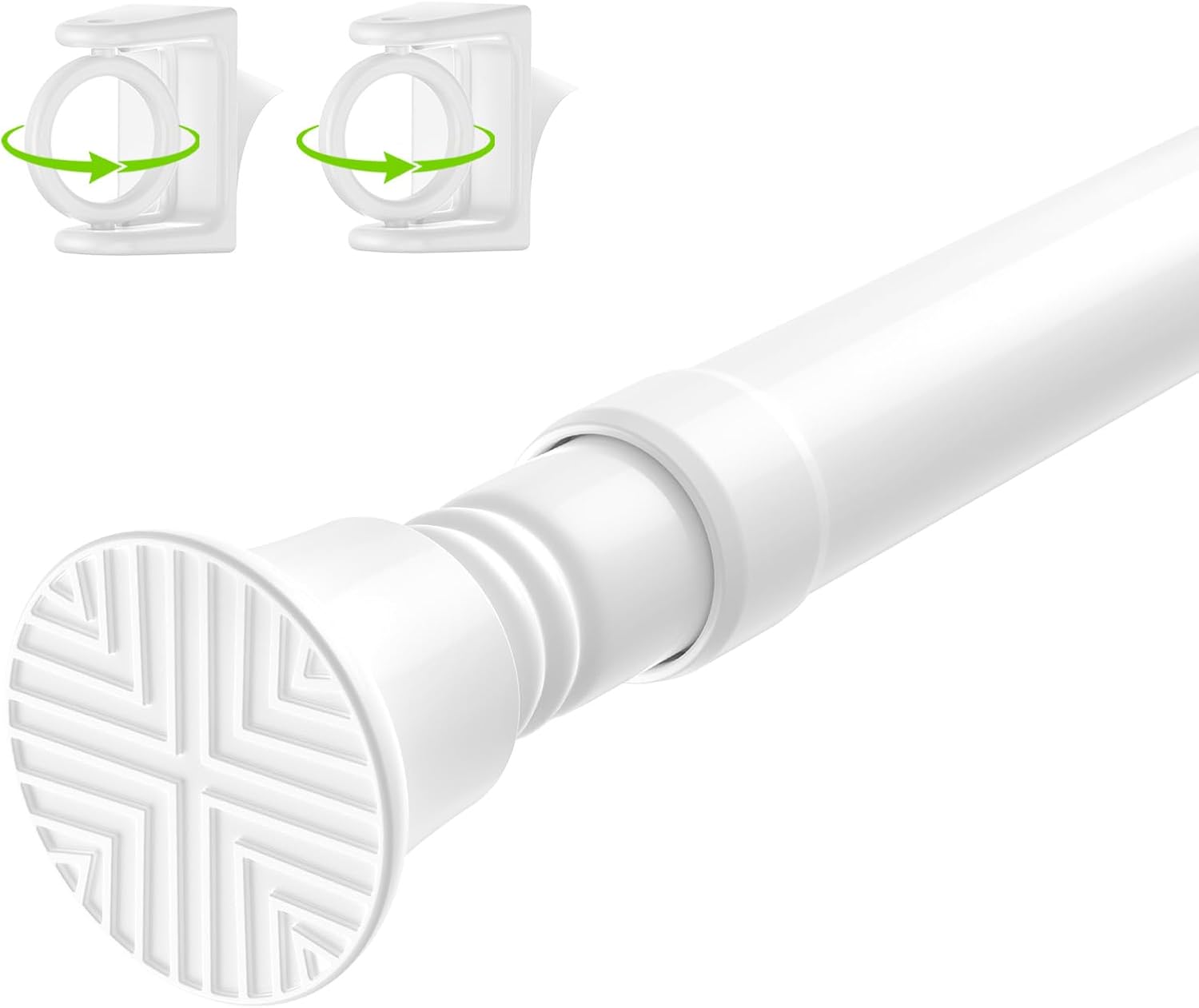 White Tension Rod 18-36Inch Small Tension Curtain Rods for Windows Adjustable Curtain Rods No Drilling Spring Rod Short Tension Rods for Doorway,Closet,Kitchen,Window 18" to 36"-1Pcs White