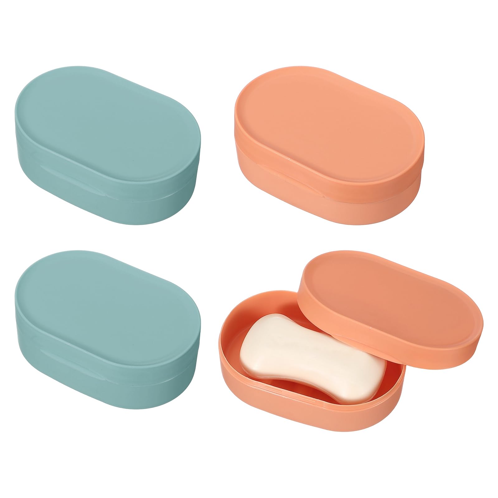 Boîte porte-savon plastique étanche rectangulaire avec couvercle pour salle de bain