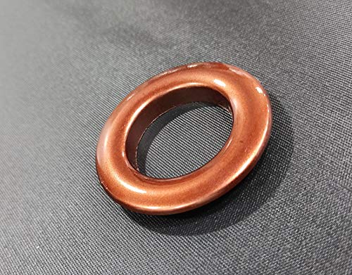 Image of FAPBADRI Curtain Eyelet Rings with Flexi Lock, Suitable for any 1 inch Curtain Rod - Copper Colour - 100 Pieces