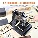 Leather Cutting Machine 1 Ton,12x9cm Die Cutter Stamping Machine Embossing Plate Manual Die Cutter Hand Press Mold Cutter Leather Die Cut Leathercraft Cutting Machine DIY Tool for Various of Materials