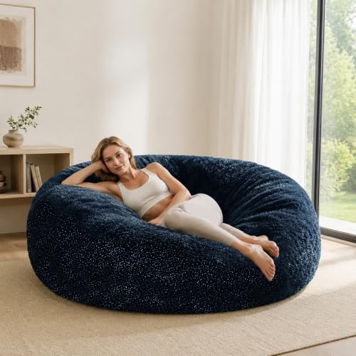 Image of Memory Foam Bean Bag Chair for Adults, 6FT Blue Shining