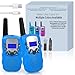 Produktbild Funkprofi Walkie Talkie Set für Kids, T-388 Funkgerät für Kinder mit Wiederaufladbarer Akkus, Hobbyfunker 8 Kanal PMR 446 Reichweite bis 2 - 3 km (2er-Set) Blau