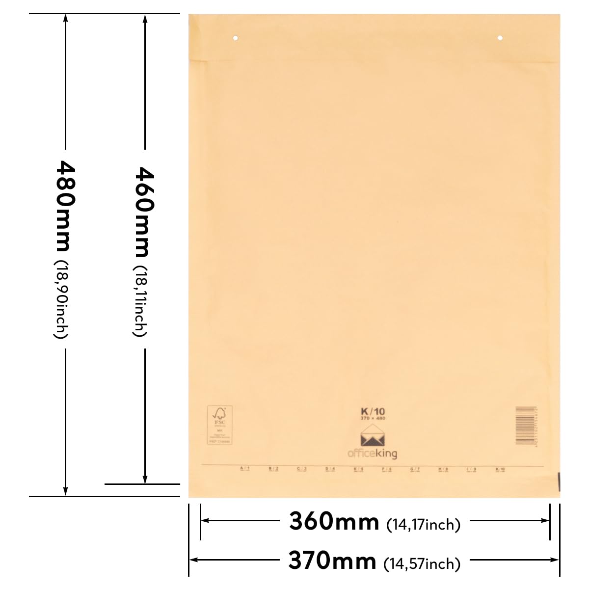 verpacking 1000 Buste gialle imbottite 37 x 48 cm K10 - Buste pluriball, Buste con bolle