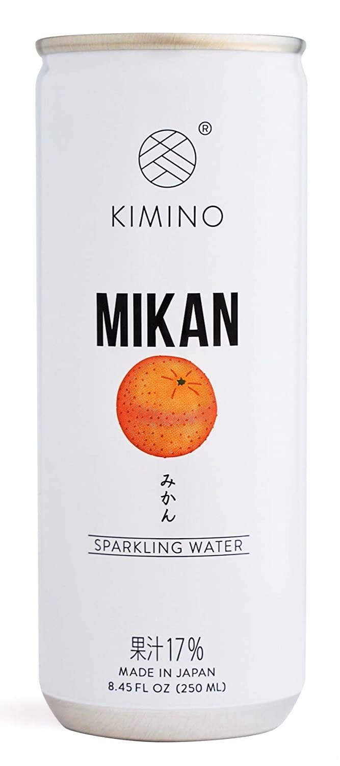 Kimino Drinks, Sparkling Water, 8.45 Fl Oz (Mikan, Pack of