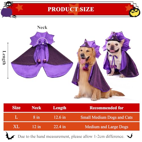Disfraz de Bruja para Perro Pequeño Halloween Talla S miniatura 5