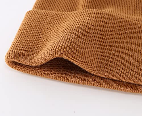 Image of Home Prefer Mens Winter Hats Acrylic Knit Cuff Beanie Cap Warm Womens Beanie Hat