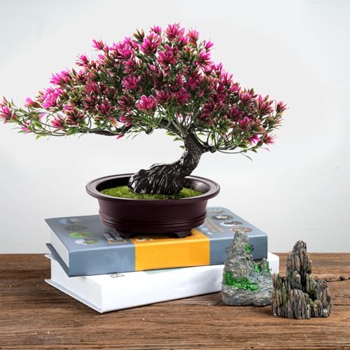 ZEAYEA 2 Pack Artificial Bonsai Tree, Small Fake Plants Decor, Indoor Faux Potted Plant for Living Room Home Table Bathroom Bedroom Office Shelf Farmhouse Decorations, 9.5" Height - Image 7