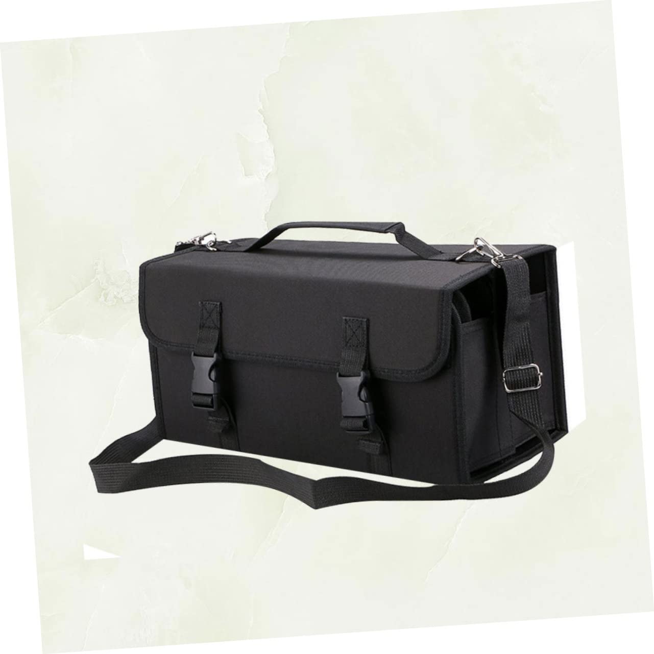 Lurrose Estuche para Marcadores De Colores Rotuladores con Cremallera Alta Capacidad Bolsa De Almacenamiento para Bolígrafos con Correa Hombro para Uso Escolar