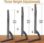 ELIVED Universal Table Top TV Stand for Most 32 to 70 inch LCD LED Plasma Flat Screen TVs, TV Base Height Adjustable Leg Stand Holds up to 88 lbs, VESA up to 800x600mm, YD1024