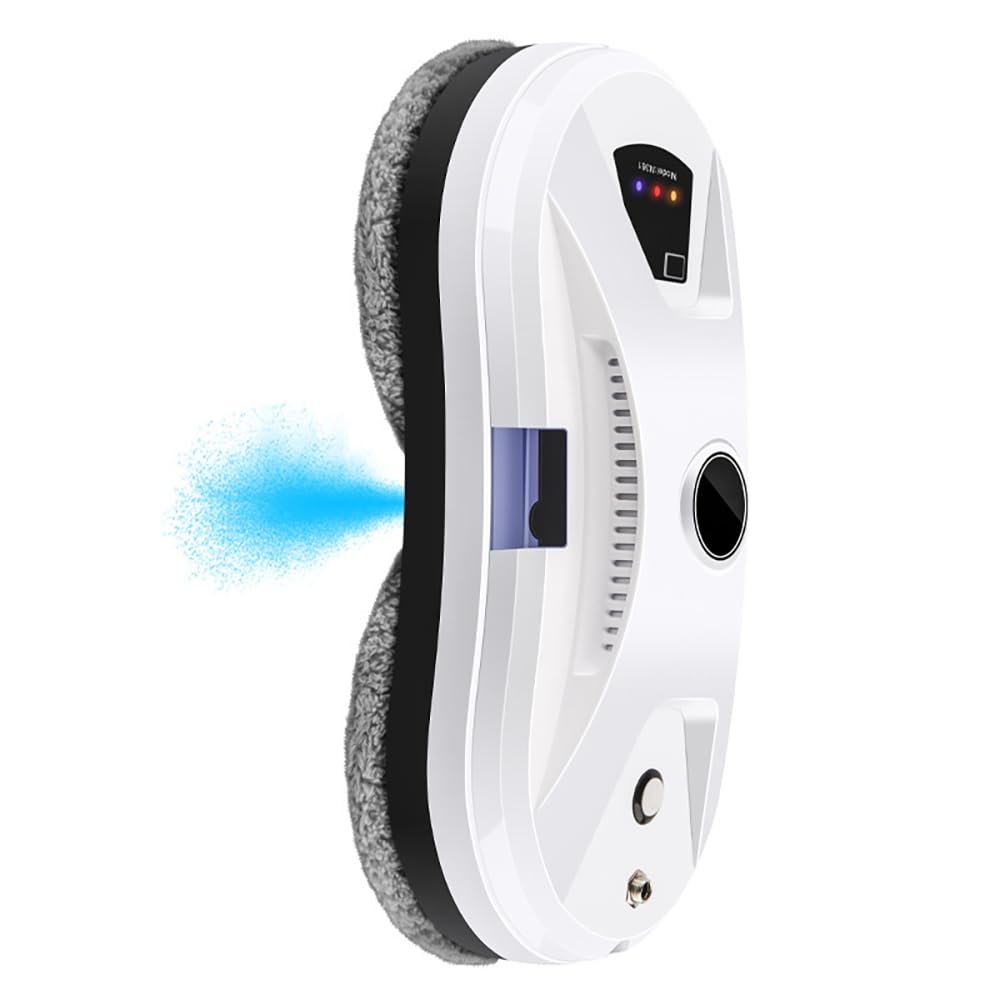 Robot nettoyage vitres automatique noir avec pulvérisateur eau