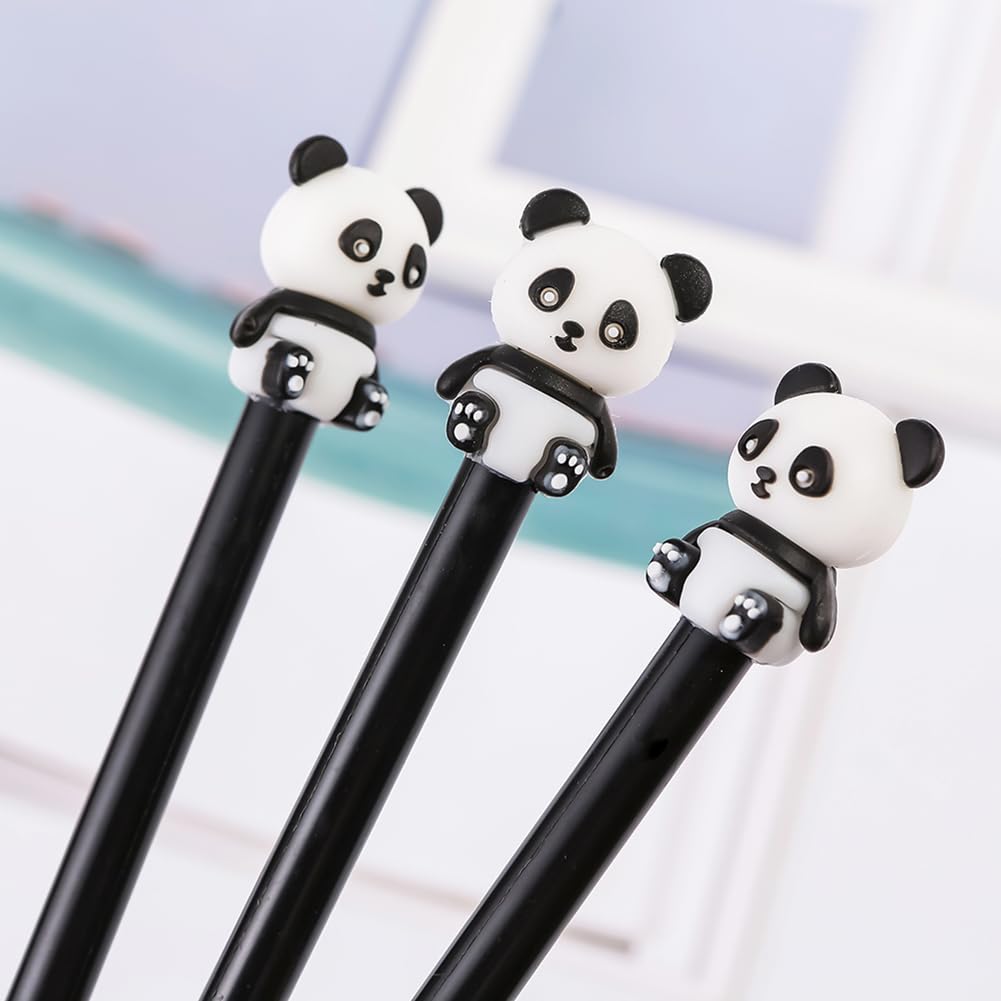 12x Niedliche Panda-Gelschreiber – Kawaii Design, 0,5 Mm, Nachfüllbar, Süßes Schreibset Für Schule & Büro