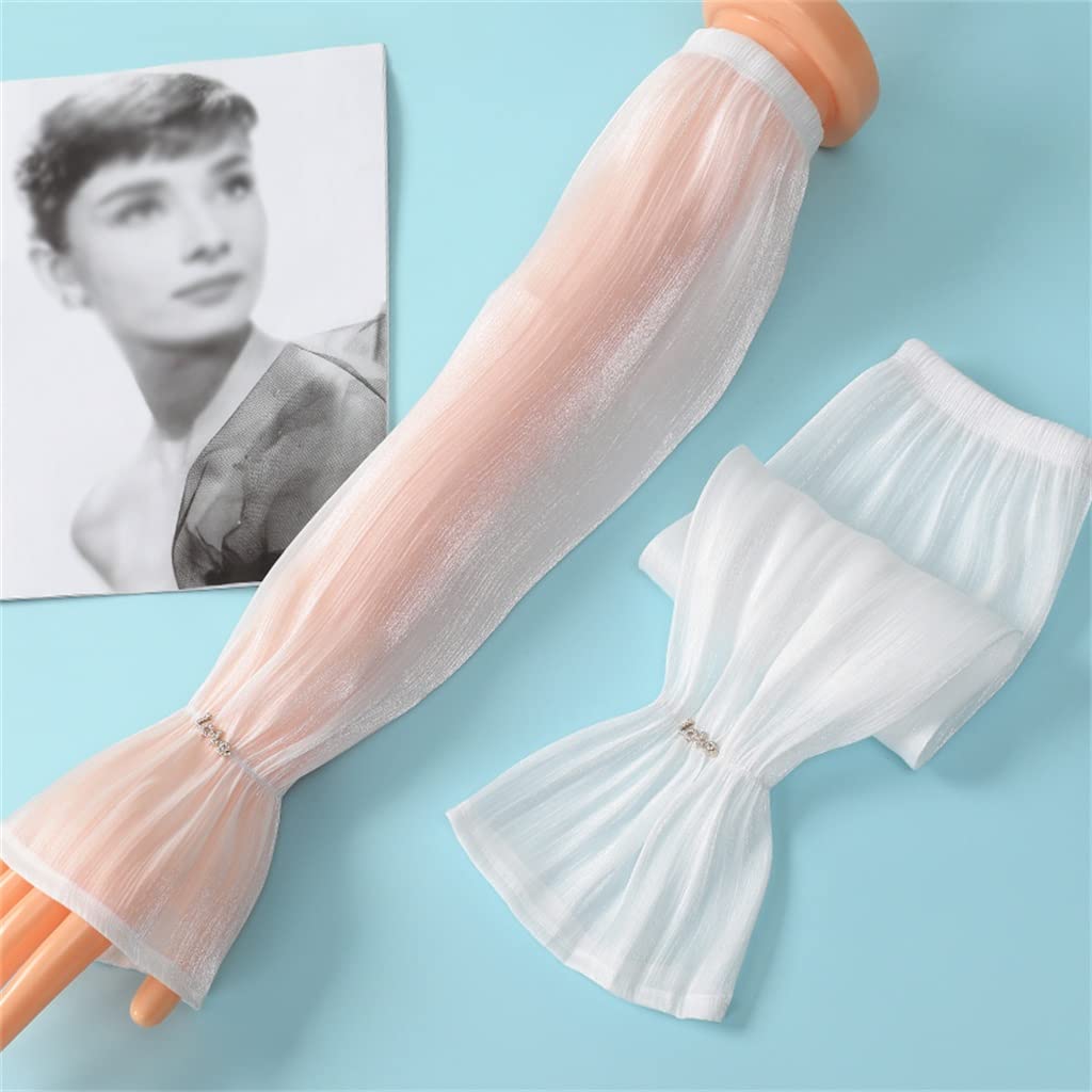 EYHLKM Mangas de Seda de Hielo Mangas Sueltas para Mujer Mangas de Hielo para Conducir Guantes Mangas Mangas de Mano de Verano para Mujer