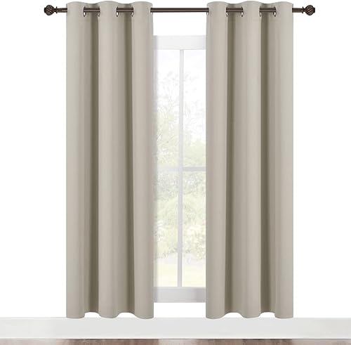 Miniatura 2 de NICETOWN Cortinas opacas modernas que reducen el ruido, aislamiento térmico y privacidad para oscurecer la habitación, paneles para habitación de