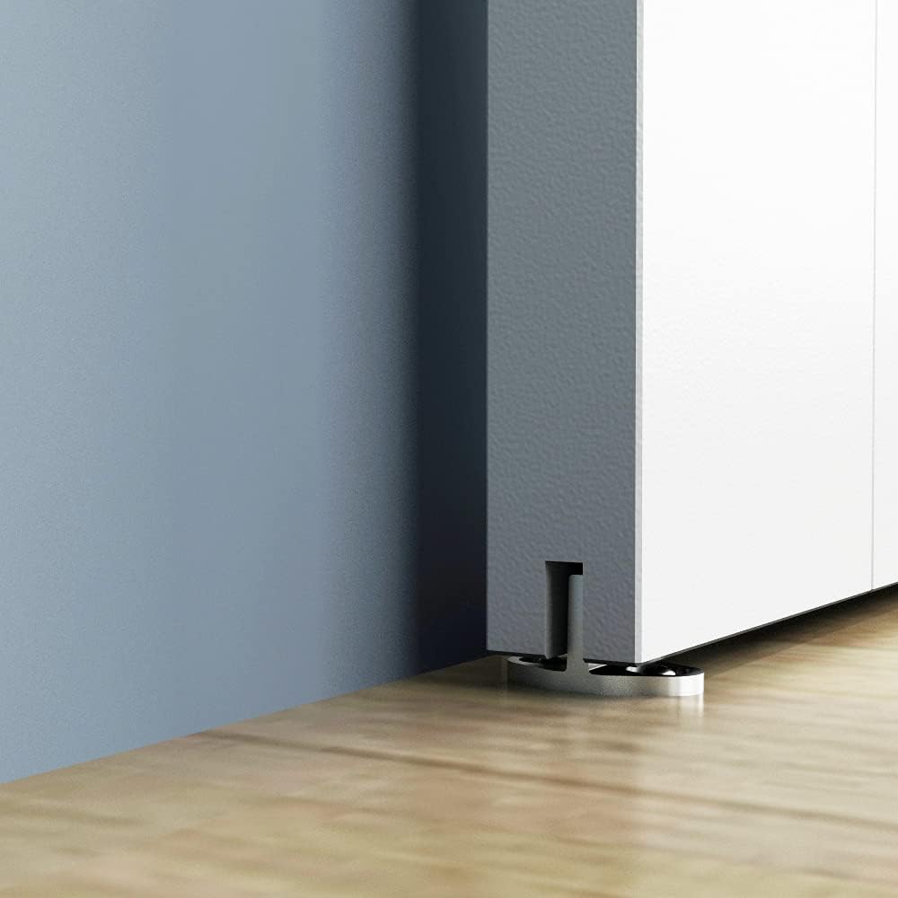 Lоwеѕt Prісе JUBEST Silver Aluminum T-Guide for Sliding Barn Door Hardware Set of 2