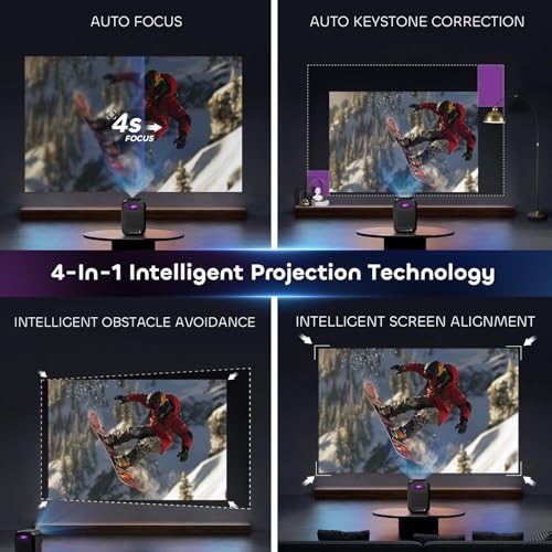 NothingProjector Google TV Projector with WiFi Bluetooth, 1080P Full Ultra HD 4K Supported, Smart Dolby Audio for Home Theater Movie, Outdoor Portable Mini HDMI NP One - Image 5