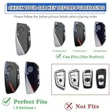 TOMALL 2 Pack for BMW Key Fob Cover with Keychain, 4 Buttons Silicone Rubber Key Fob Case Fit for BMW 2 3 5 7 X1 X4M X5 X6 X7 iX i4 i7 XM Series 2023-2025 / i5 M60 Series 2023-2024 Car Key - Image 2
