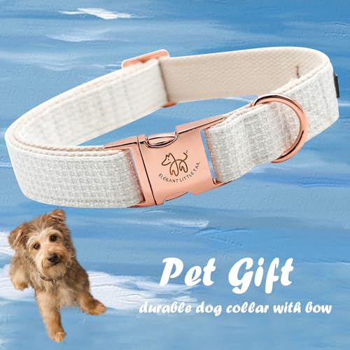 Elegant little tail Hundehalsband - Fischgräten-Hundehalsband Weiß Weiches Langlebiges Hundehalsband Verstellbares Hundehalsband für Kleine Mittlere Große Hunde