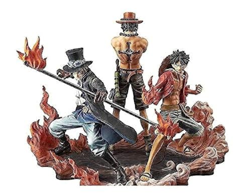 One Piece Brotherhood Luffy Ace Sabo 3 in 1 Action Figures Anime Figure Toy