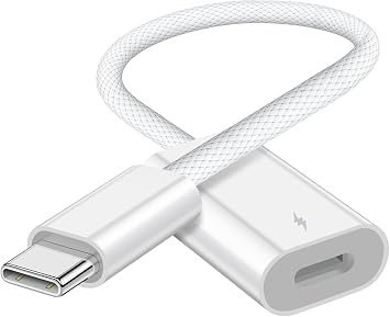 Vcddom USB C to Lightning Charge Adapter, USB C Male to Lightning Female 60W PD Fast Charge &Data Transfer Converter Fit with iPhone 15/15 Pro,iPad Pro Air, Galaxy, PixelNot for Audio