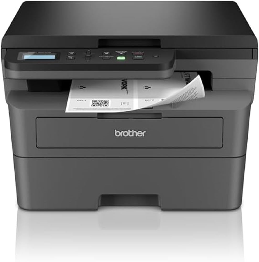 Brother DCP-L2627DW 3-in-1 Monochrom-Laser-Multifunktionsdrucker, 32 ppm, automatischer Duplexdruck, 2-zeiliges LCD-Bedienfeld, USB und 5 GHz WLAN