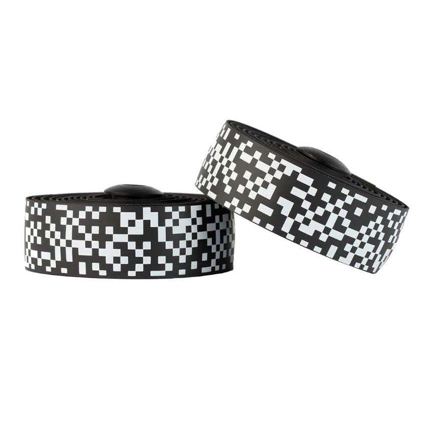 Burgh Cycling Pixel Handlebar Tape, White Print